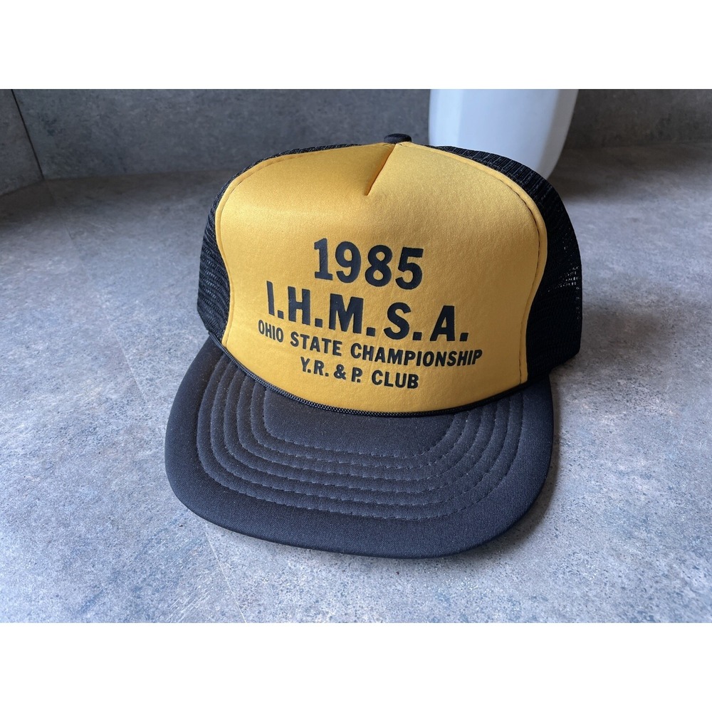 Vintage 1985 I.H.M.S.A. Ohio State Champions Mesh Snapback Trucker Hat‎ Promo